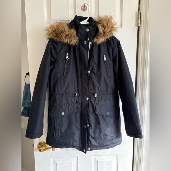 Big Chill Jackets & Blazers - NWOT Big Chill Black Hooded Long Sleeve Anorak Mid-Length Coat - S
